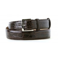 Cintura Elegante in Coccodrillo Nero