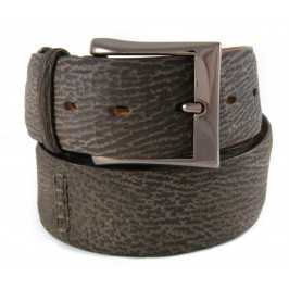 Custom Handmade Shark Leather Belt, Faded Brown Nubuck Finish, Artisan Crafted