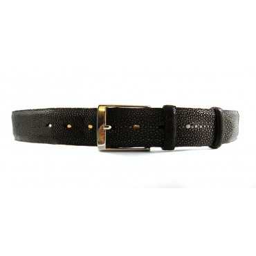 Cintura Uomo in Razza Marrone Scuro alta 4cm Cintura Uomo in Razza Marrone Scuro alta 4cm