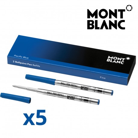 ballpoint montblanc refill pen pacific fine pack blue